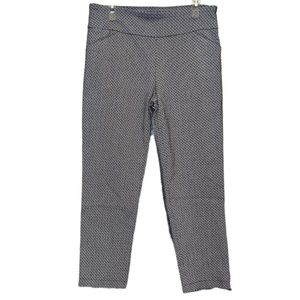 Attyre New York black and white dress pants size 12 with faux pocket design